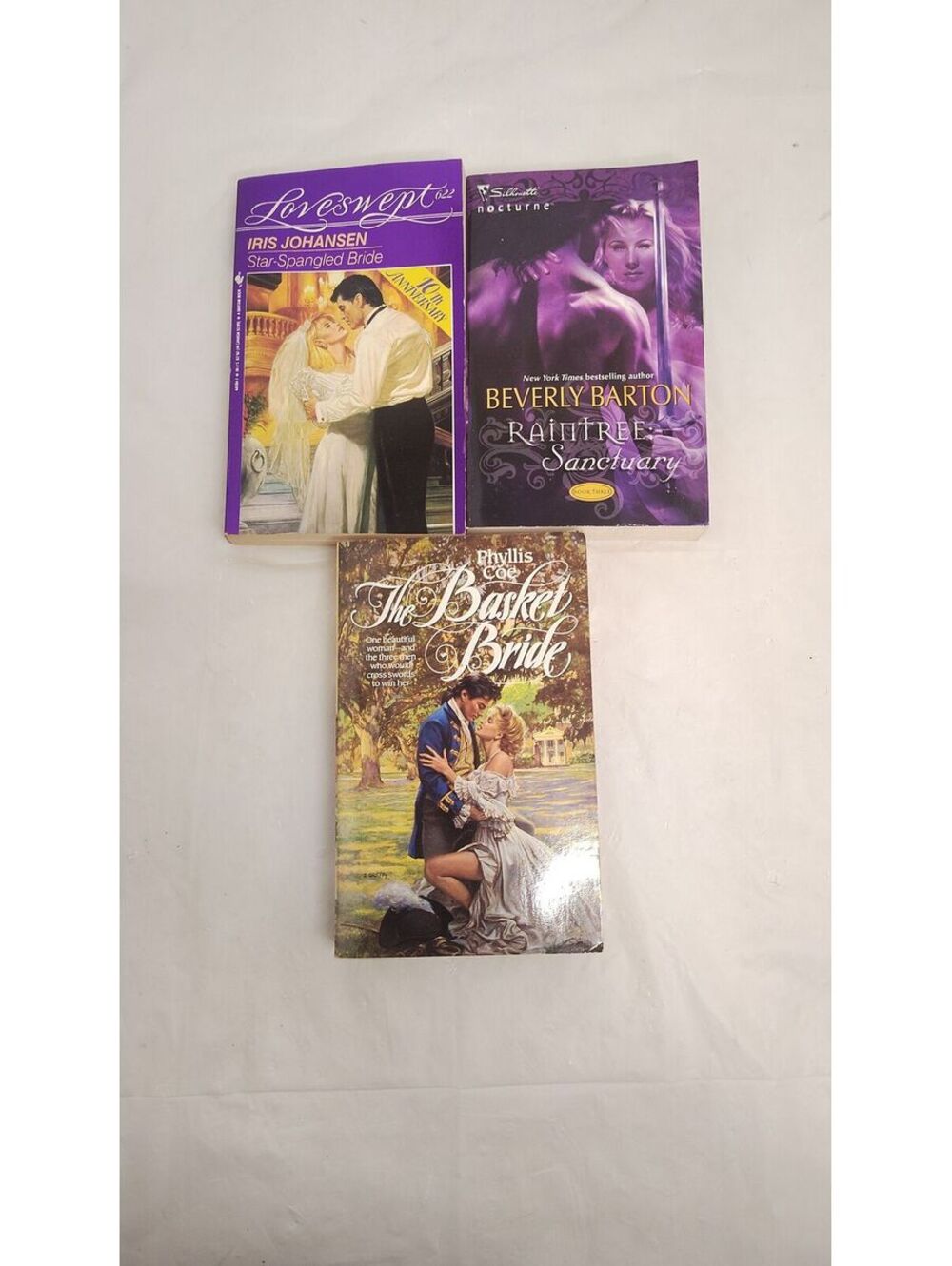 Romance Fiction Book Lot Iris Johansen Beverly Barton Phyllis Coe 3 Paperbacks